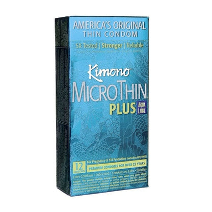 Kimono Condoms 12 pack Kimono Micro Thin Condoms with Aqua Lube