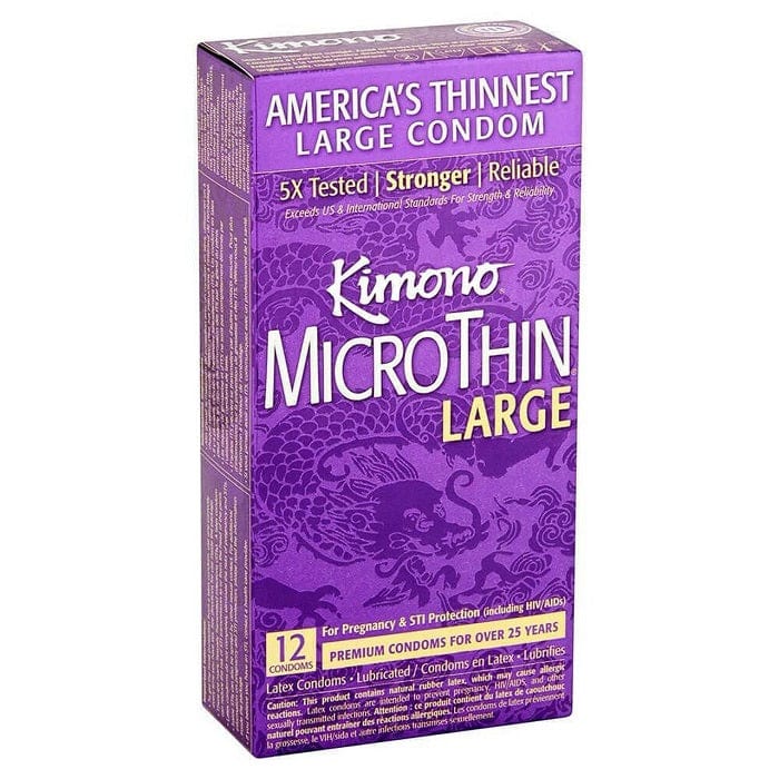 Kimono Condoms 12 pack Kimono MicroThin Large Condoms