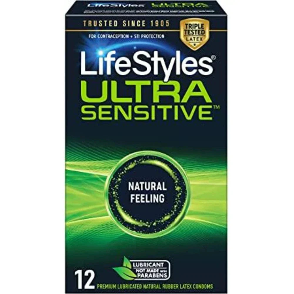 LifeStyles Condoms 12 pack LifeStyles Ultra Sensitive Condoms
