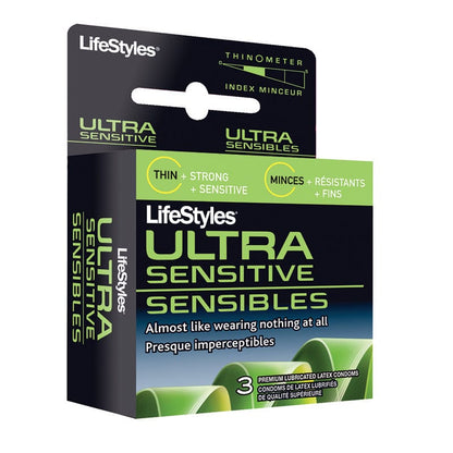 LifeStyles Condoms 3 pack LifeStyles Ultra Sensitive Condoms