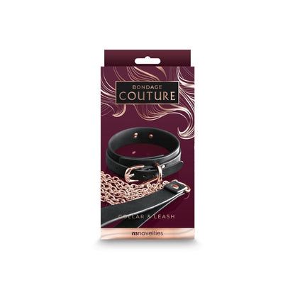 NS Novelties BDSM NS Novelties Bondage Couture Black Collar & Leash