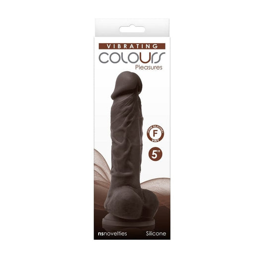 NS Novelties Dildos NS Novelties Colours 5″ Vibrating Dark Brown Dildo