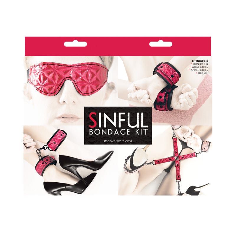 NS Novelties Sinful Bondage Kit - Vinyl Pink