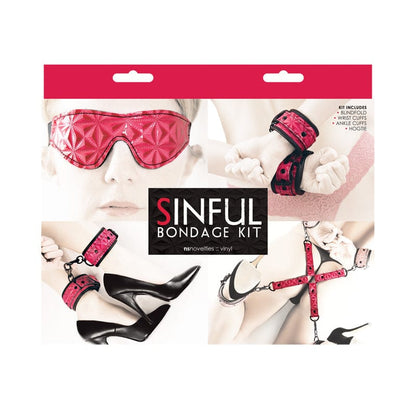 NS Novelties Sinful Bondage Kit - Vinyl Pink