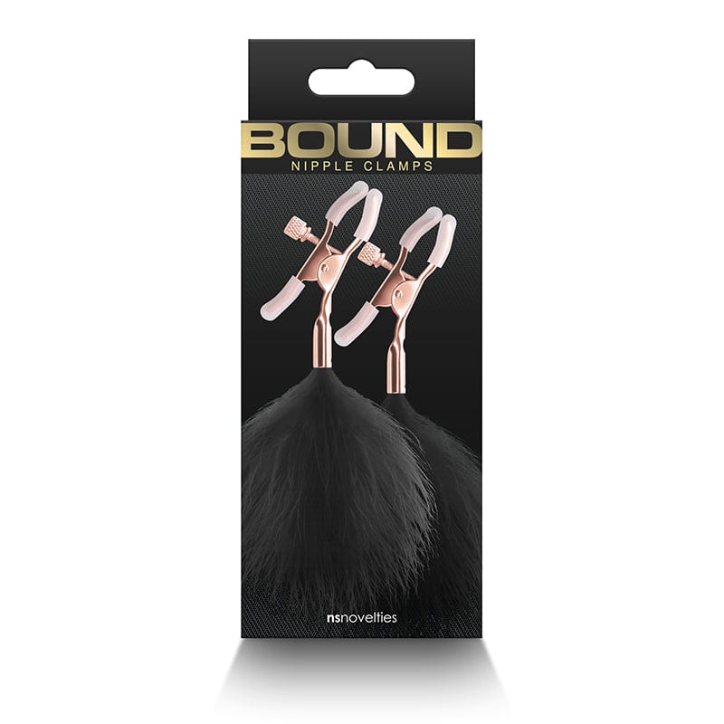 NS Novelties Nipple Clamps Black NS Novelties F1 Bound Nipple Clamps