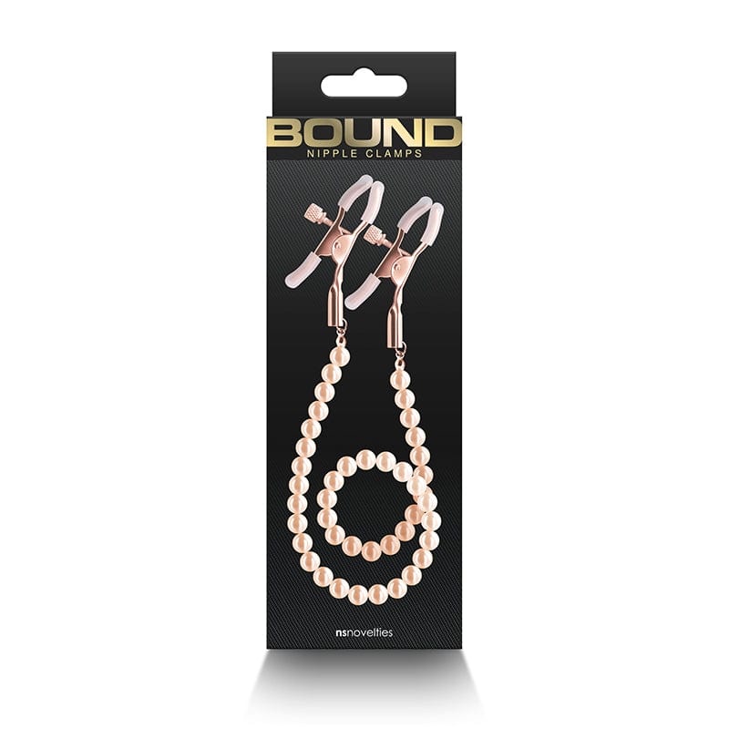 NS Novelties Nipple Clamps Rose Gold NS Novelties DC1 Bound Nipple Clamps