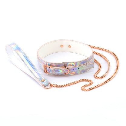 NS Novelties Cosmo Bondage Collar & Leash - Rainbow