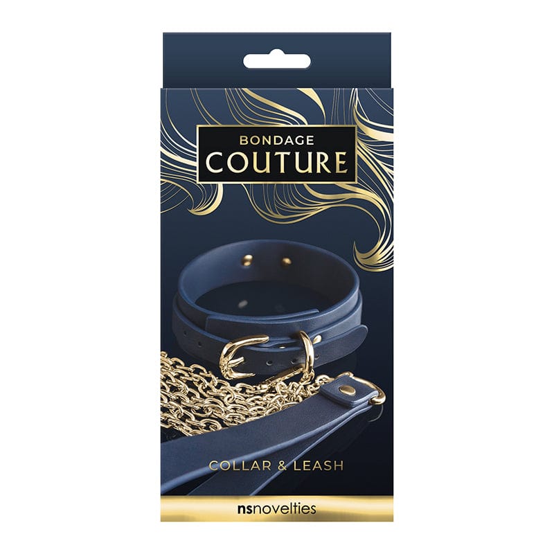 NS Novelties BDSM NS Novelties Bondage Couture Collar & Leash Blue