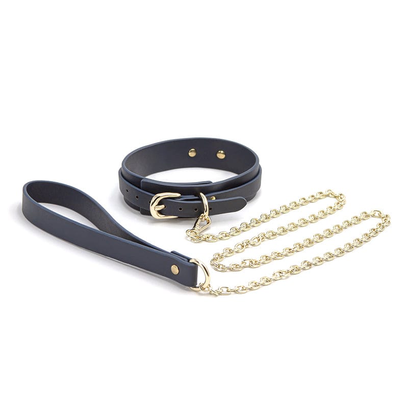 NS Novelties BDSM NS Novelties Bondage Couture Collar & Leash Blue