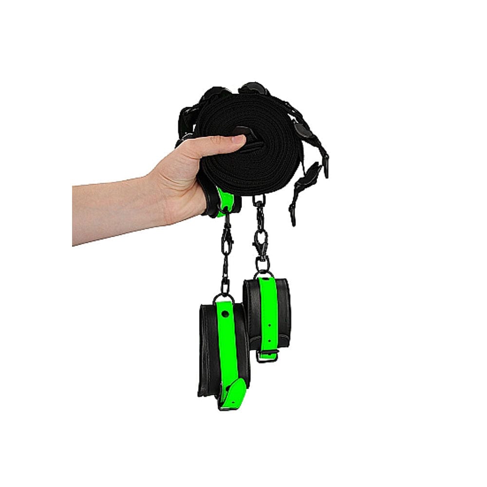 SHOTS Toys America Bed Bindings Restraint Kit -Glow in Dark