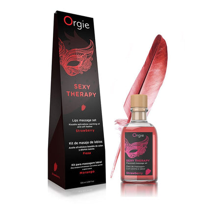 Orgie Massage Oil Strawberry Orgie Sexy Lips Massage Kit