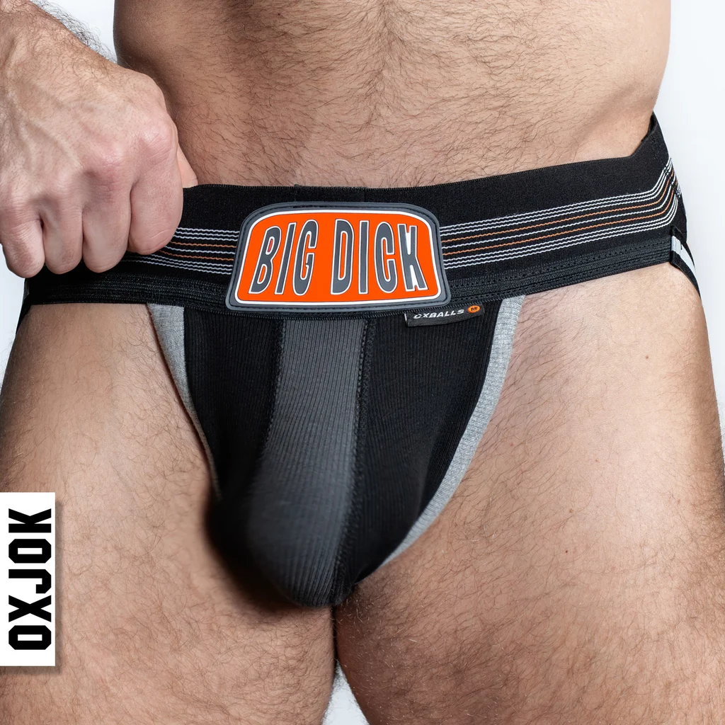 Oxballs Oxjok Big Dick Bulger Jockstrap Black Iron