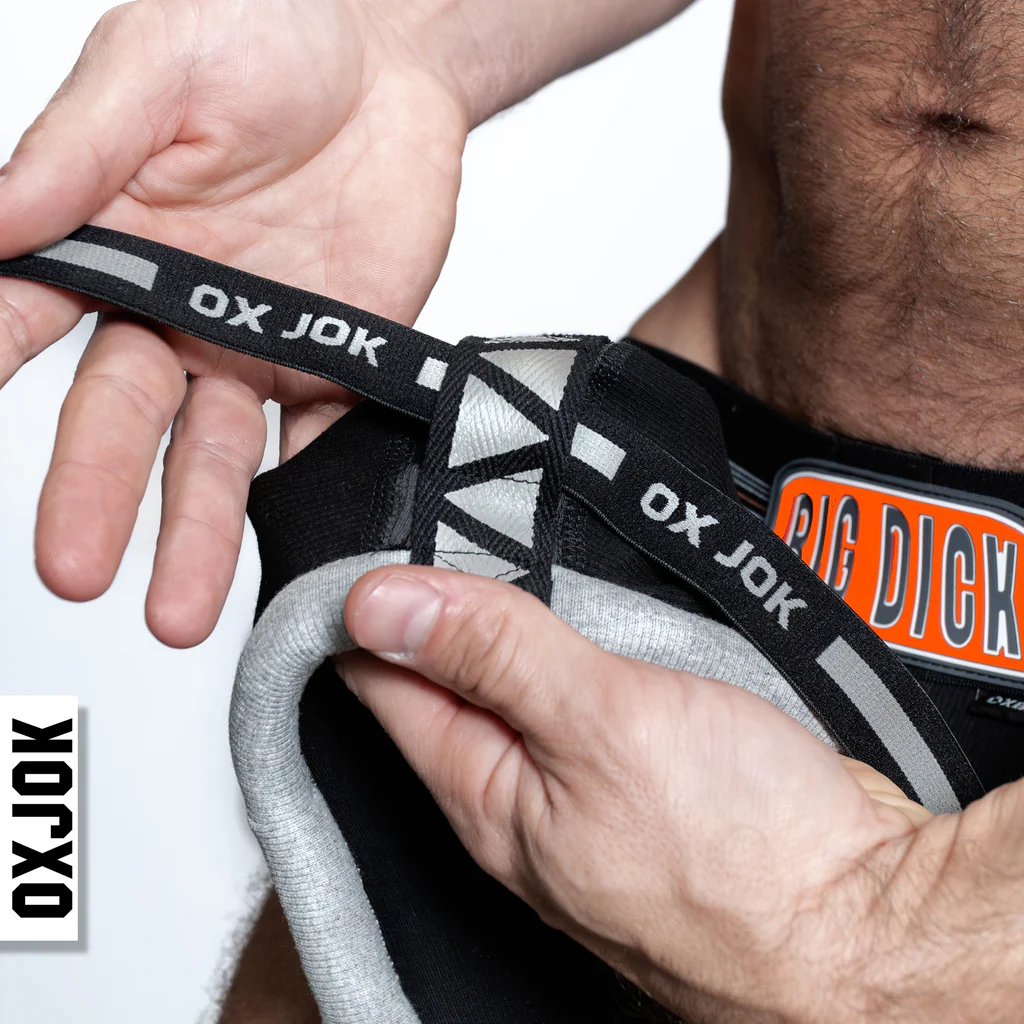 Oxballs Oxjok Big Dick Bulger Jockstrap Black Iron