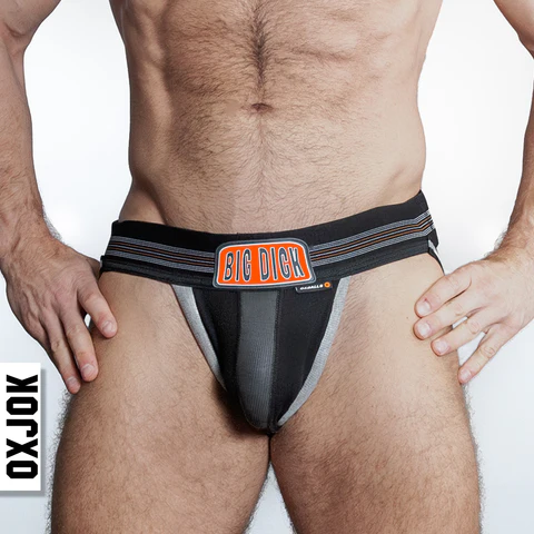 Oxballs Oxjok Big Dick Bulger Jockstrap Black Iron