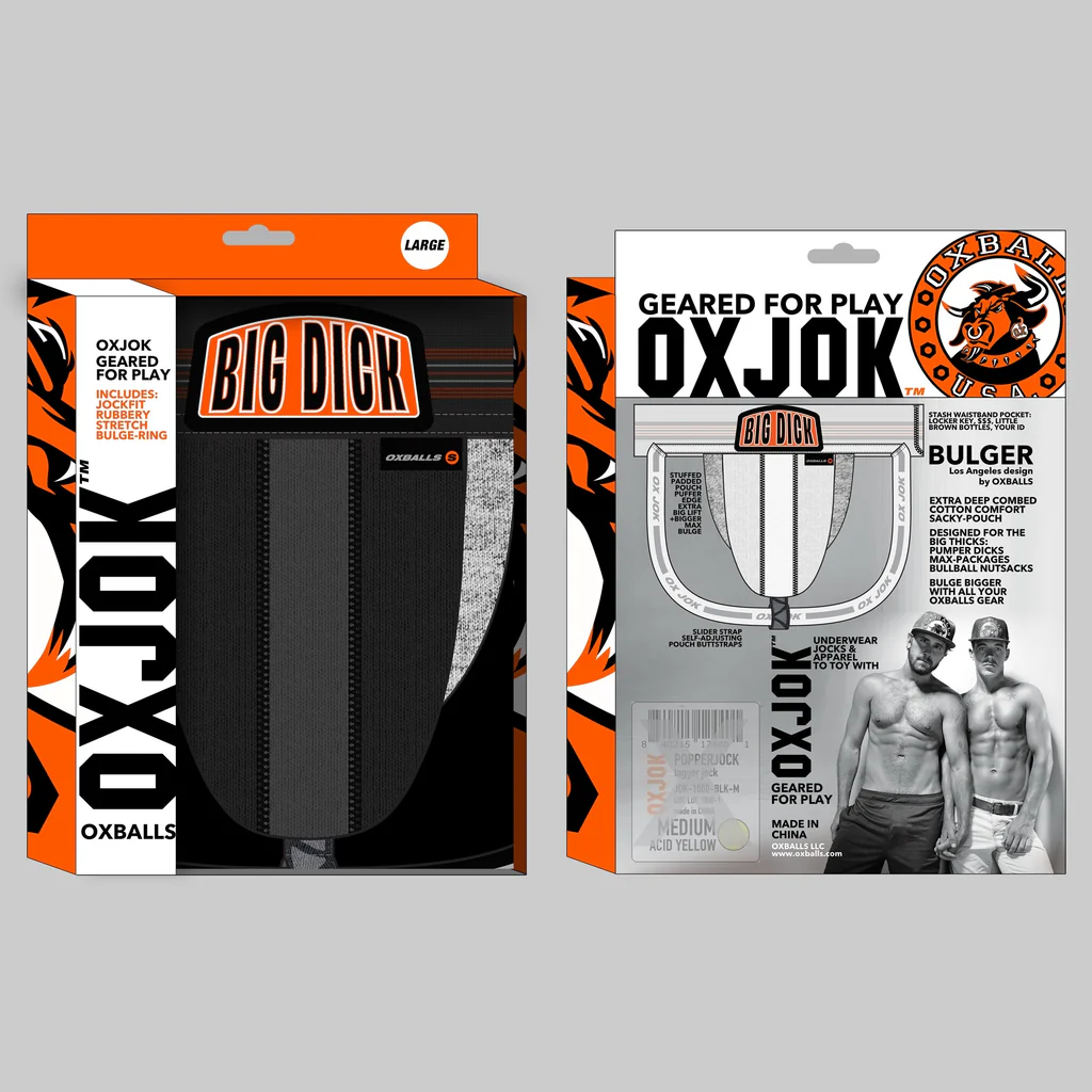 Oxballs Oxjok Big Dick Bulger Jockstrap Black Iron