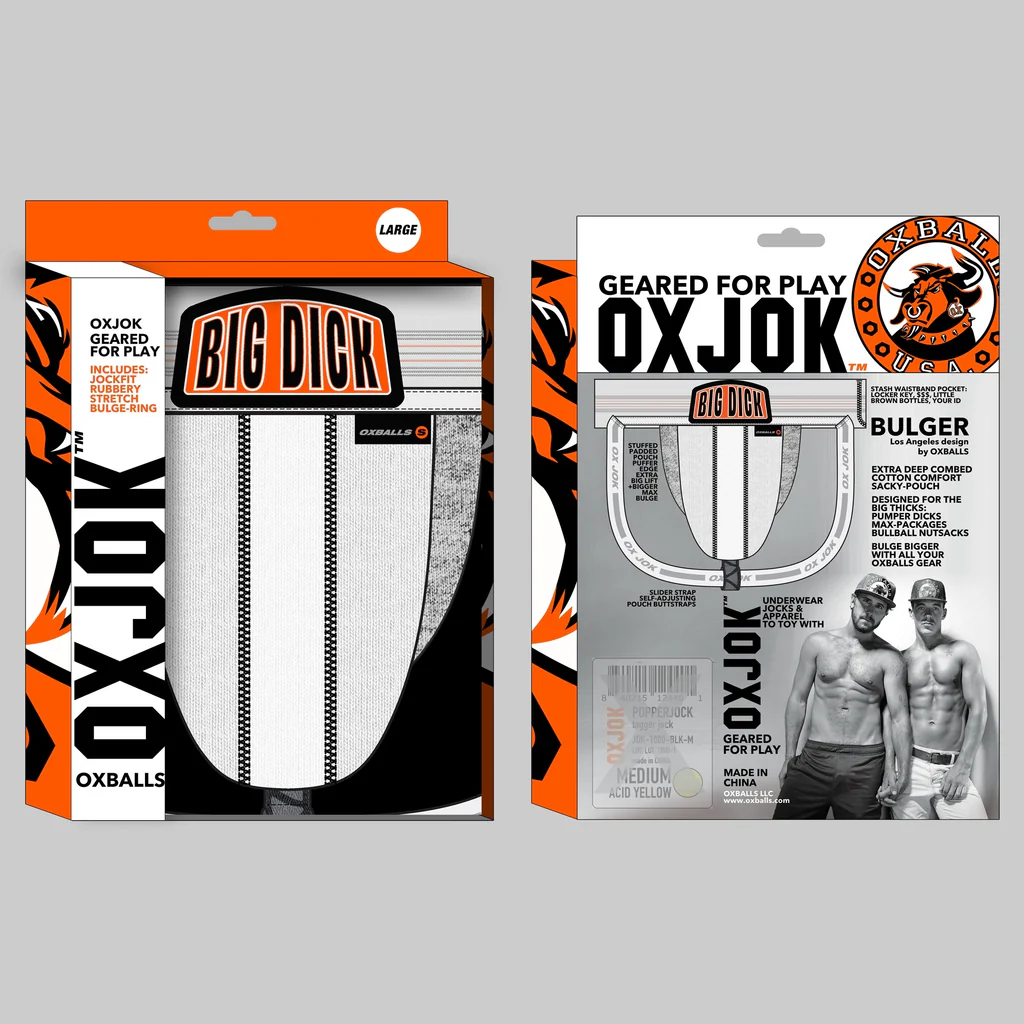 Oxballs Oxjok Big Dick Bulger Jockstrap White Snow