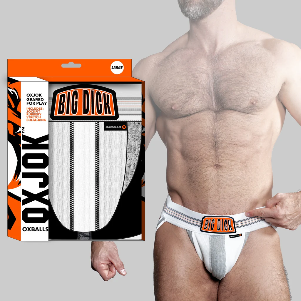 Oxballs Oxjok Big Dick Bulger Jockstrap White Snow
