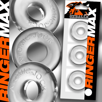 Oxballs Cock Rings Clear Oxballs Ringer Max 3 Pack