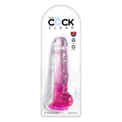 Pipedream Products Dildos Pink Pipedream Products King Cock 8" With Balls
