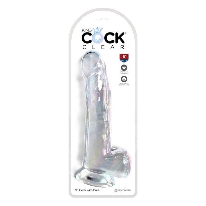 Pipedream Products Dildos Products King Cock 9" With Balls Clear