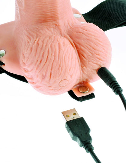 Pipedream Products Strap-Ons Pipedream Products Fetish Fantasy 6" Hollow Rechargeable Strap-On with Remote