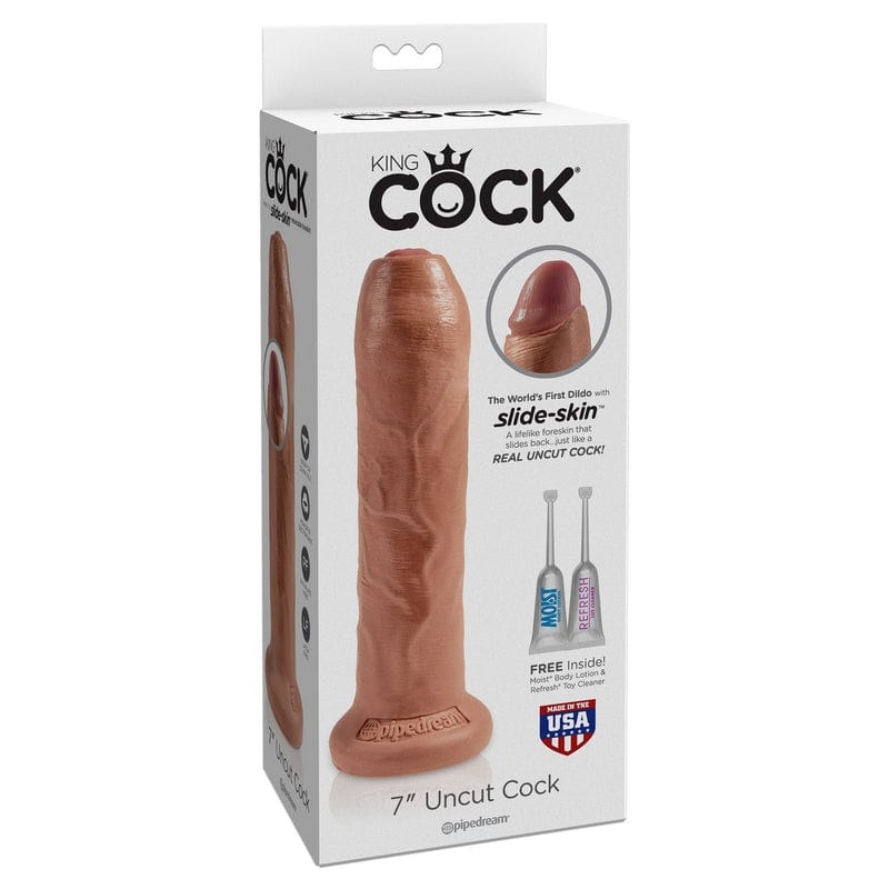 Pipedream Products Dildos Pipedream Products King Cock 7” Uncut Cock Tan