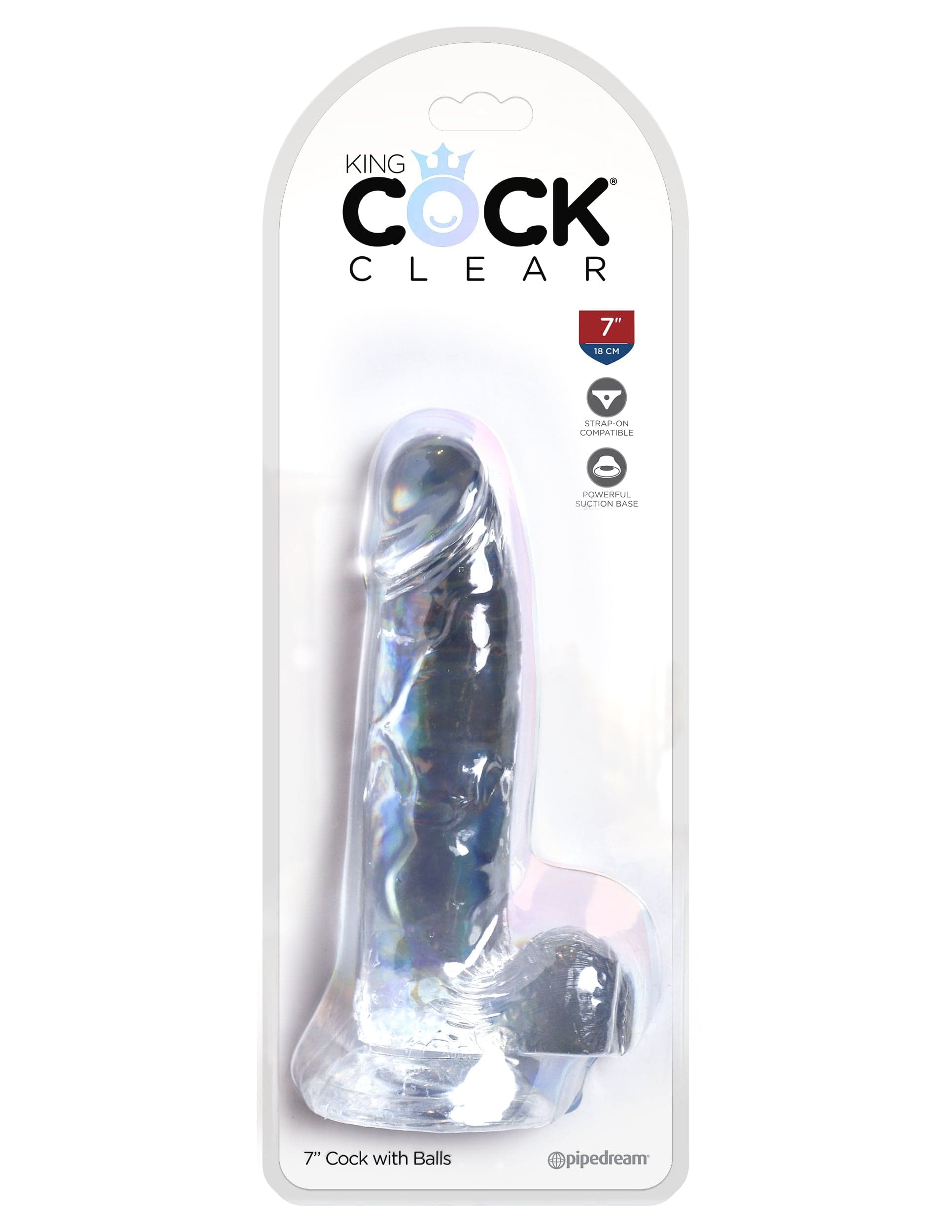 Pipedream Products Dildos Pipedream Products King Cock Clear 7" Cock With Balls