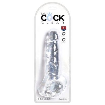 Pipedream Products Dildos Pipedream Products King Cock Clear 8" Cock With Balls