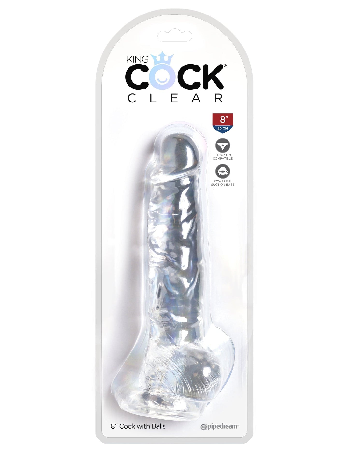 Pipedream Products Dildos Pipedream Products King Cock Clear 8" Cock With Balls