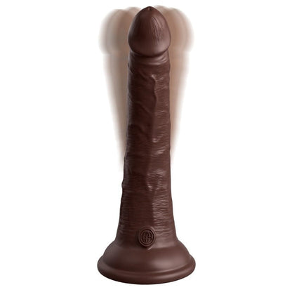 Pipedream Products Dildos Pipedream Products King Cock Elite 7” Vibrating Silicone Cock Brown