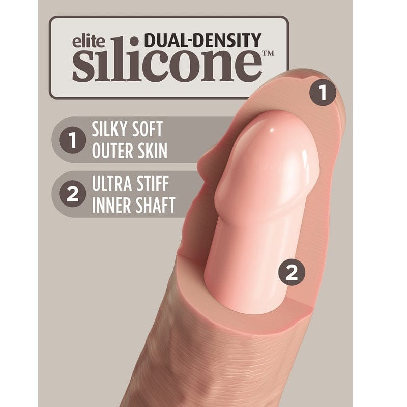 Pipedream Products Dildos Pipedream Products King Cock Elite 9” Vibrating Silicone Cock with Remote Light