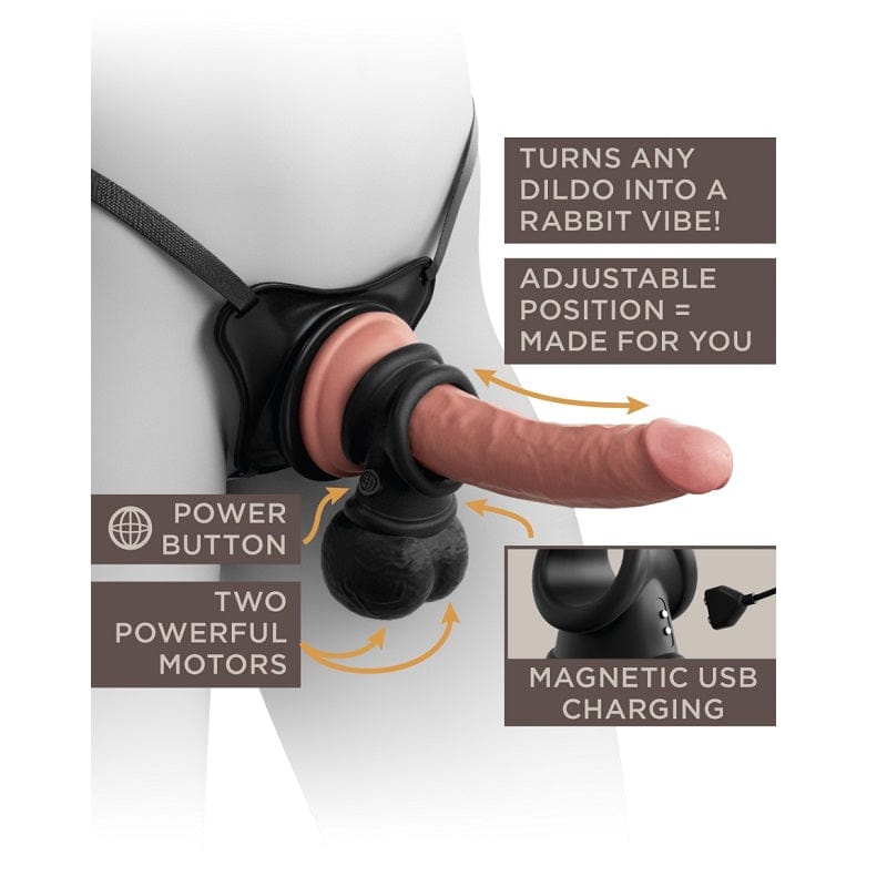 Pipedream Products Harness Pipedream Products King Cock Elite Ultimate Vibrating Silicone Body Dock Kit