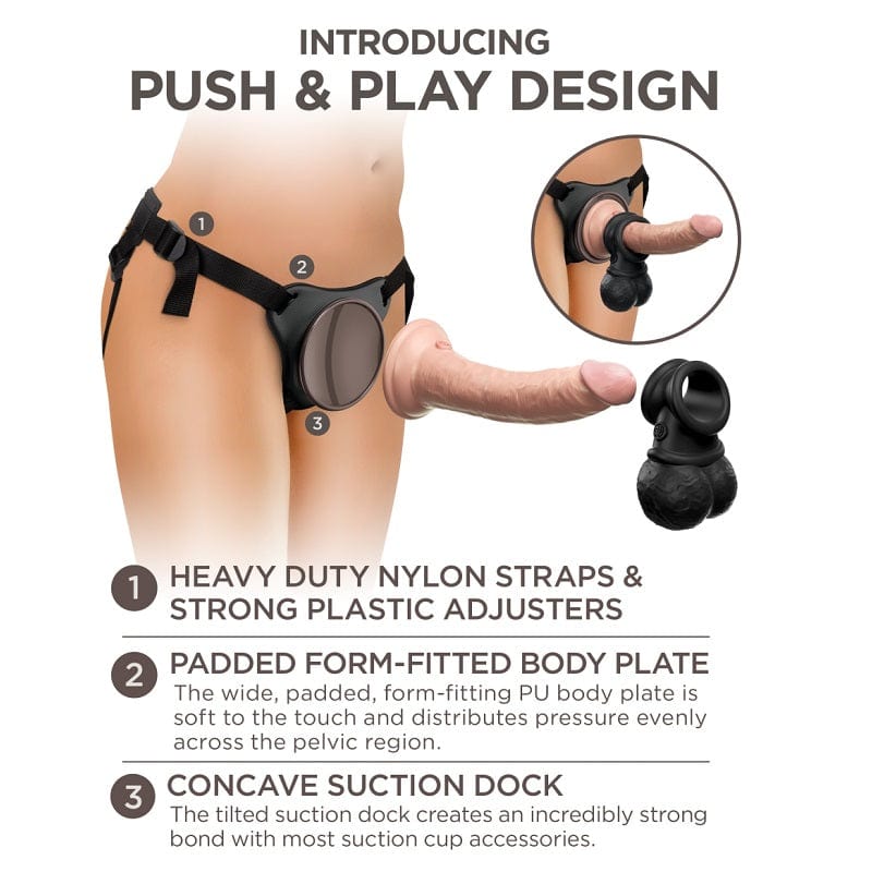 Pipedream Products Harness Pipedream Products King Cock Elite Ultimate Vibrating Silicone Body Dock Kit