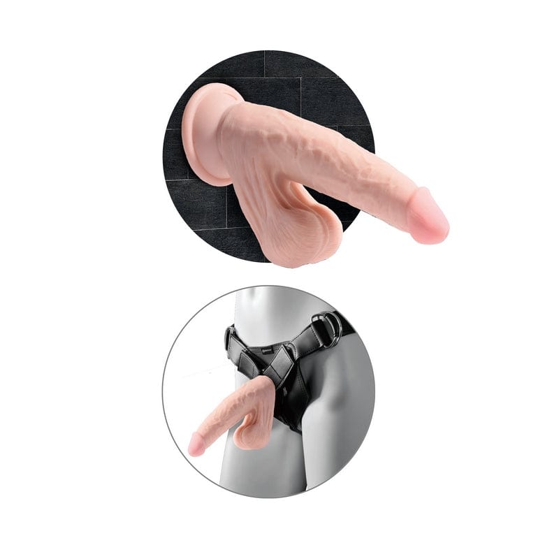 Pipedream Products Dildos Pipedream Products King Cock Plus 8" Triple Density Cock With Swinging Balls