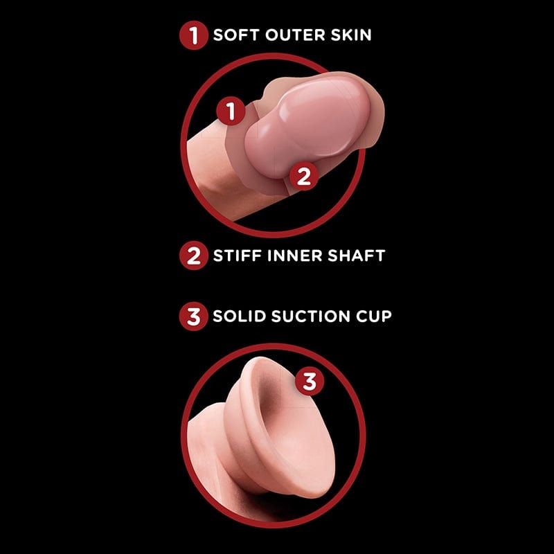 Pipedream Products Dildos Pipedream Products King Cock Plus 8" Triple Density Cock With Swinging Balls