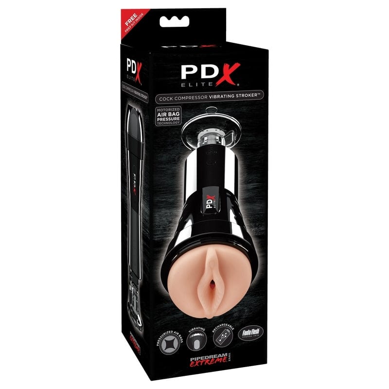 Pipedream Products Male Masturbators Pipedream Products PDX Elite Cock Compressor Vibrating Stroker