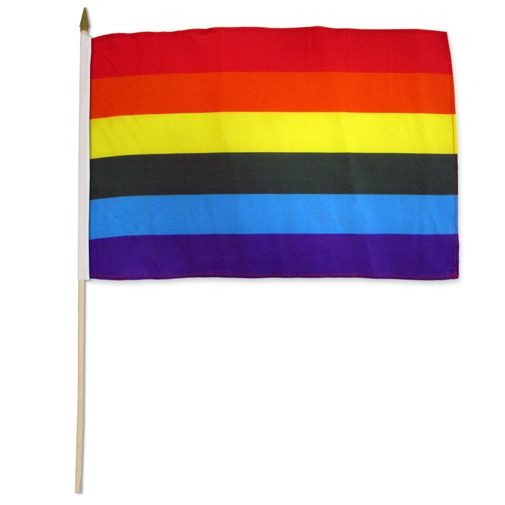 Flags Importer Pride Flags Flags Importer 12" x 18" Rainbow Stick Pride Flag