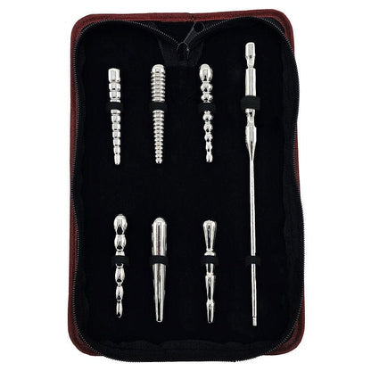 Rouge Fetish Stainless Steel Penis Plug Set with Handle