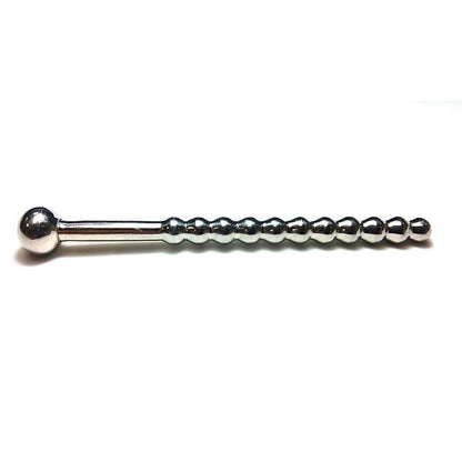 Rouge Stainless Steel Beaded Hollow Urethral Sound with Stopper
