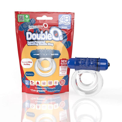 Screaming O Cock Rings Blueberry Screaming DoubleO 6 Ring Vibrator