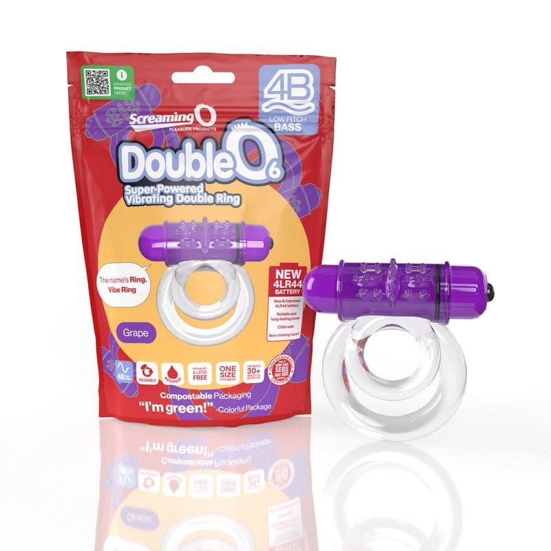 Screaming O Cock Rings Grape Screaming DoubleO 6 Ring Vibrator