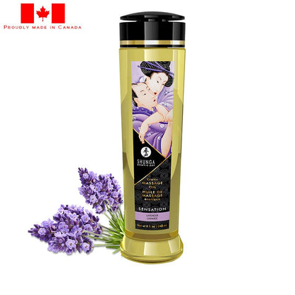 Shunga Lubes & Lotions Shunga Erotic Massage Oil Libido Sensation Lavender 8oz