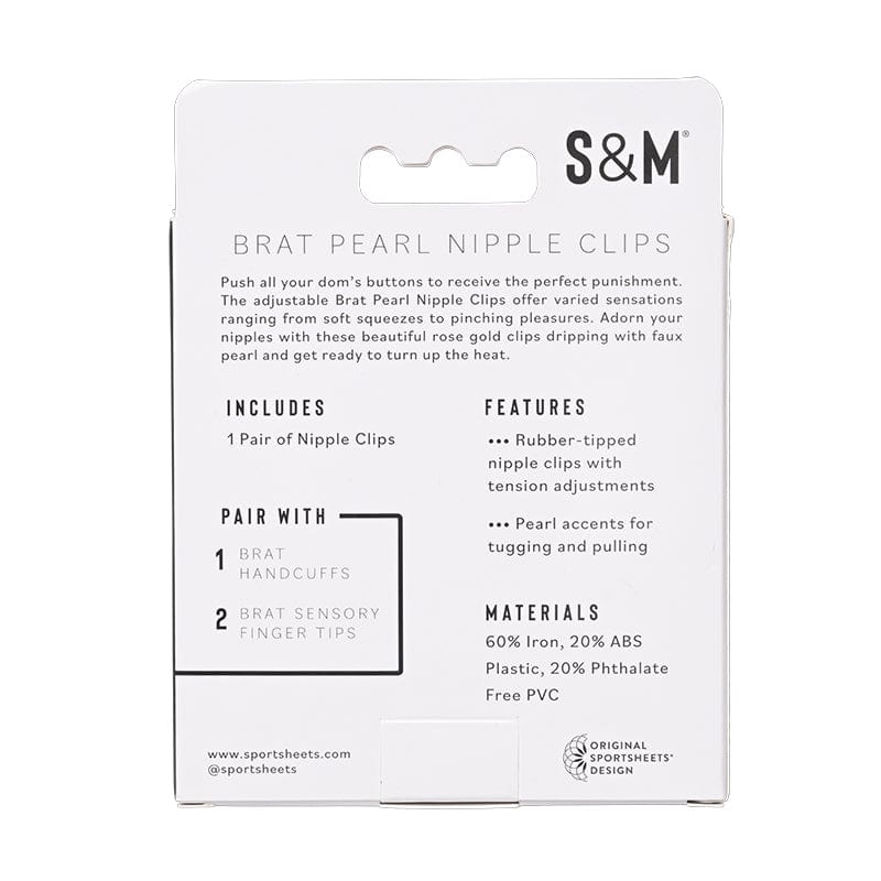Sportsheets BDSM Sportsheets Brat Pearl Nipple Clips