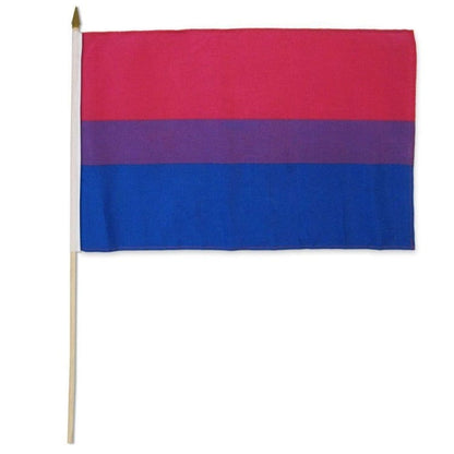 Flags Importer Pride Flags Flags Importer 12" x 18" Bisexual Stick Pride Flag