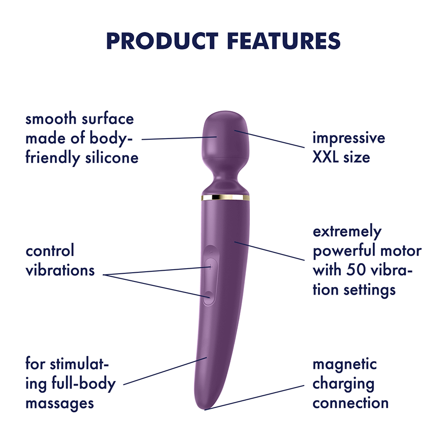 Satisfyer Wand-er Woman Negro/Dorado