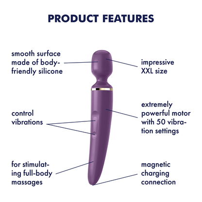 Satisfyer Wand-er Woman Negro/Dorado