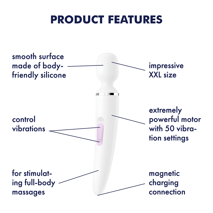 Satisfyer Wand-er Woman Negro/Dorado