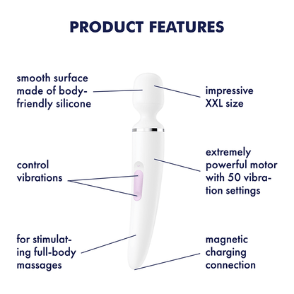 Satisfyer Wand-er Woman Negro/Dorado
