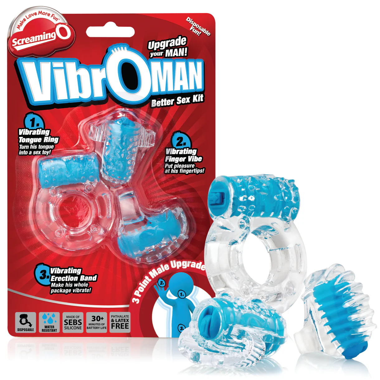 Screaming O VibrOMan Cock Ring Sex Kit