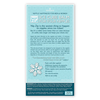 Sensuva Nip Zip Ice Cube Nipple Balm Strawberry Mint